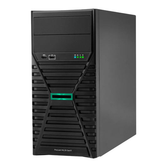 a black computer server with a green stripe on the front.