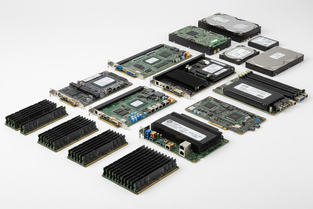 Componentes para Servidores - Memórias, Controladoras e Placas de Rede