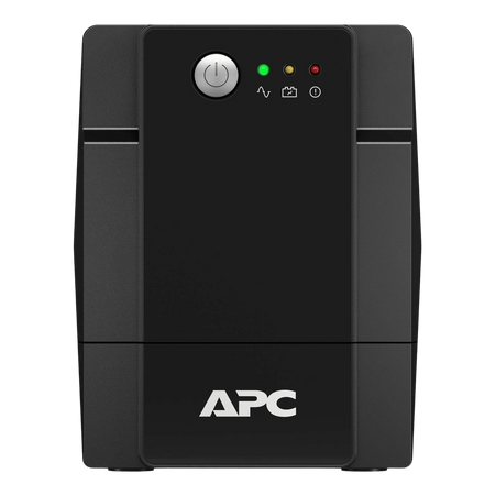 APC Back-UPS 2200VA UPS unit front view with power button and LED indicators