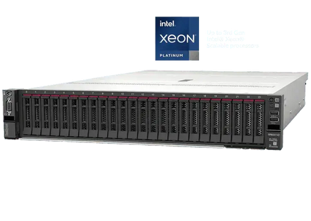Lenovo SR650v3 server featuring Intel Xeon Platinum with multiple drive bays and advanced computing capabilities.