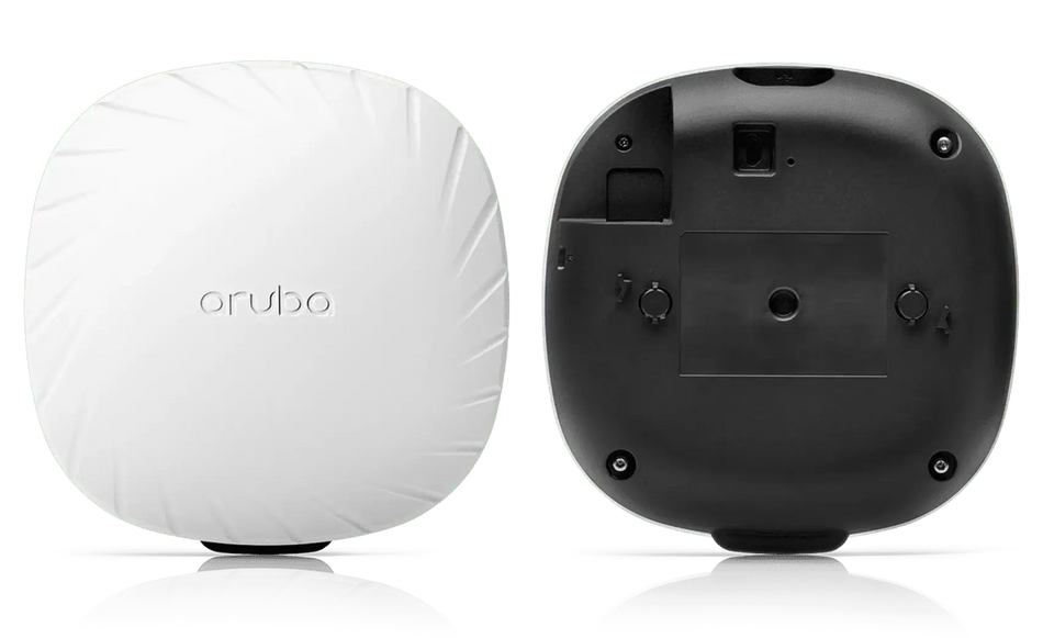 ARUBA AP-505H Unified Access Point, front and back view, ideal for seamless wireless networking solutions.