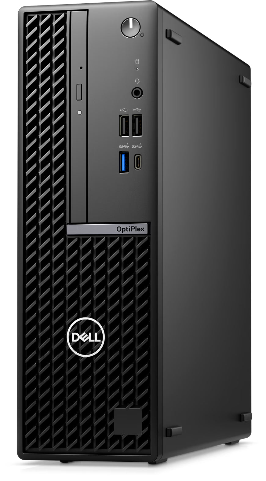 a dell desktop computer is shown with the dell logo on it