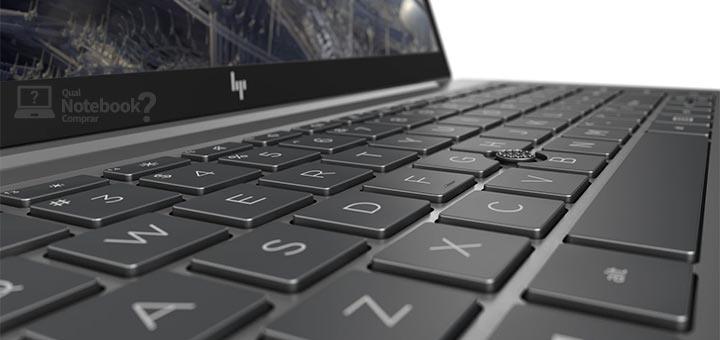 a close-up view of a laptop keyboard, focusing on the keys and the central part of the keyboard.
