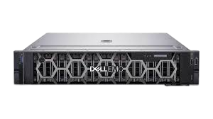 A Dell server rack with a hexagonal pattern on the front panel.