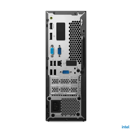 Rear view of Lenovo Neo 50s Gen 4 SFF desktop with various ports and connectors.