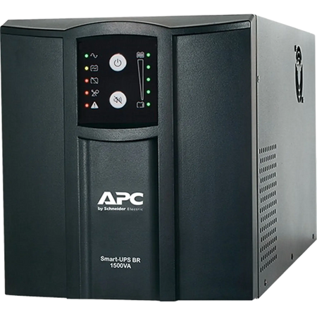 a black APC by Schneider Electric SmartUPS BR 1500VA power supply unit.