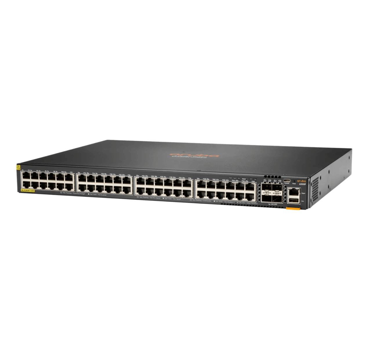 HPE Aruba ION 1830 48G 4SFP managed Ethernet switch with 48 network ports and 4 SFP slots.