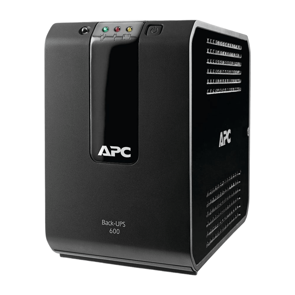 APC Back-UPS 600VA Monofásico 220V, fonte de alimentação ininterrupta com 4 saídas.