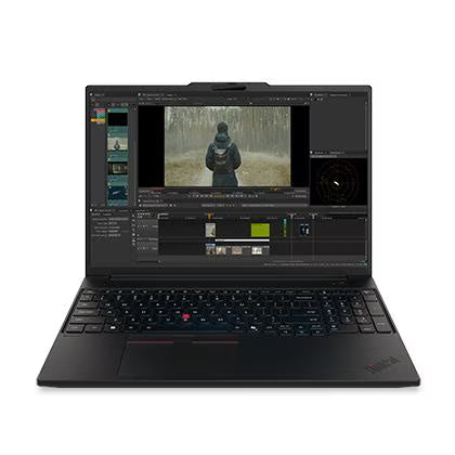 an open laptop computer with a video editing software interface displayed on the screen.