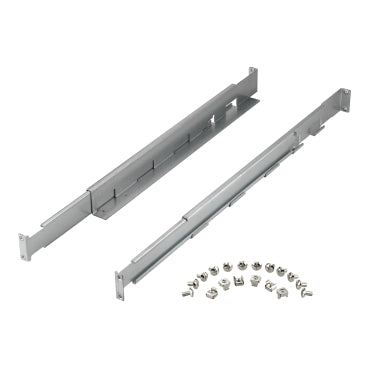 a pair of metal brackets and screws on a white background