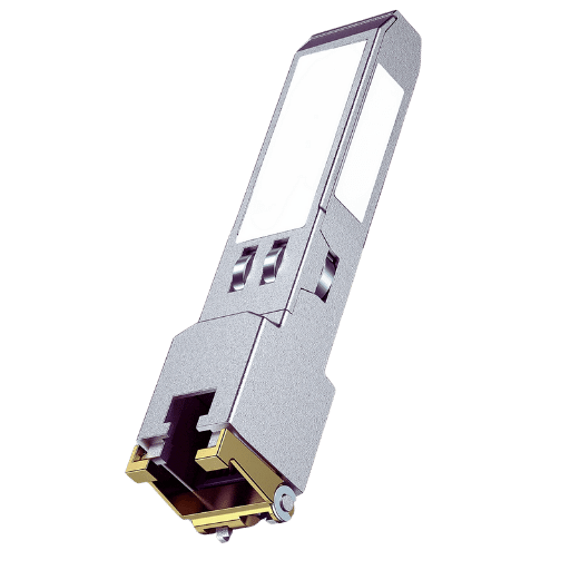 HPE Aruba Instant On 1G SFP RJ45 transceiver for 100m Cat5e networking, compact design, lightweight at 20g.