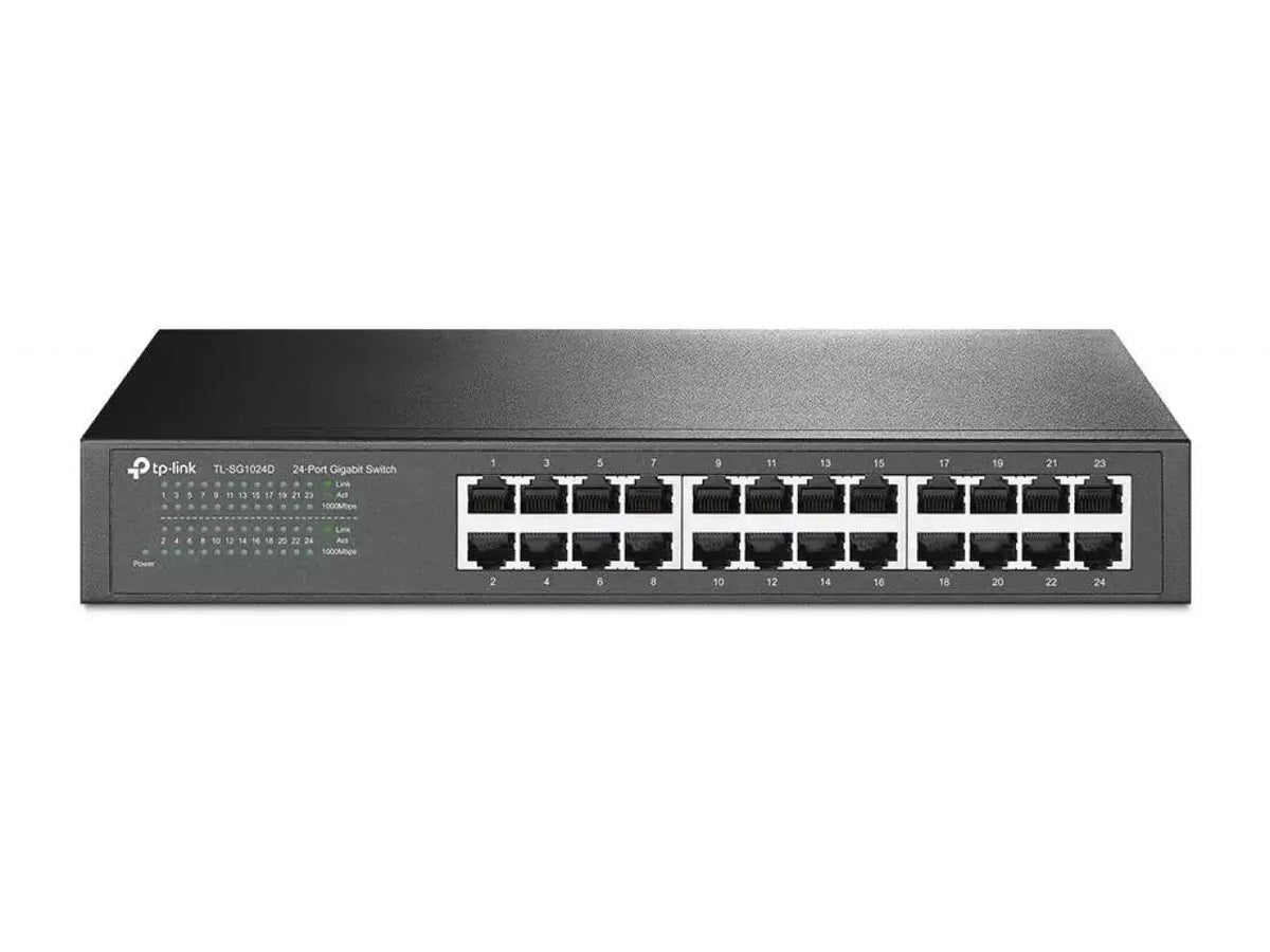 Switch TP-LINK Smart Gigabit 24P PoE+ with 4 SFP slots, designed for high-speed network connectivity.