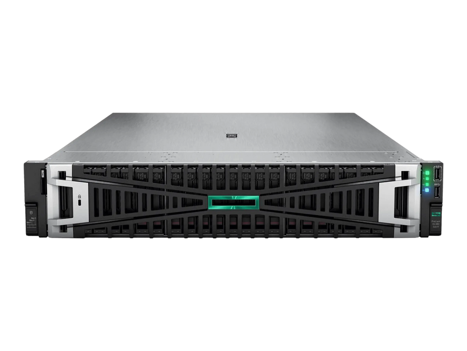 a large, metallic server rack with a sleek, modern design.