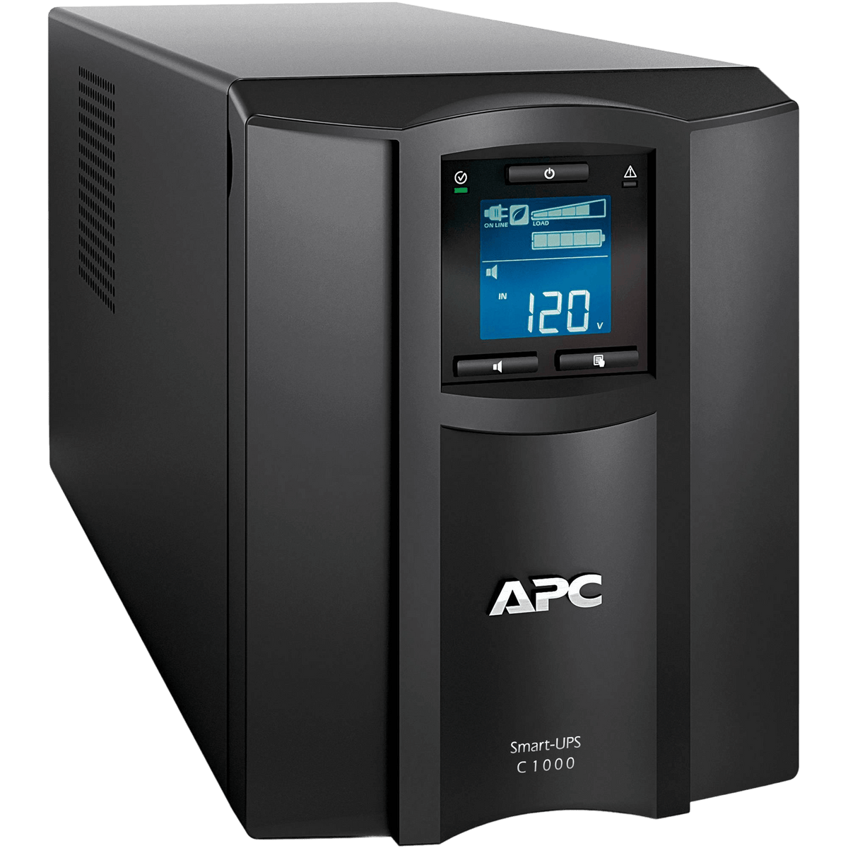 APC Smart-UPS C1000 with digital display, designed for reliable power backup and surge protection.