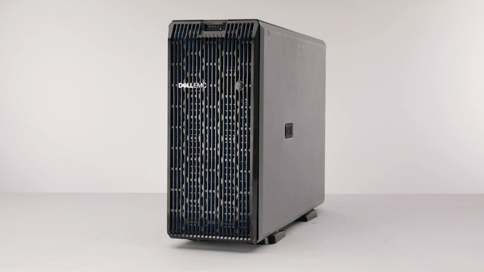 A Dell computer tower is shown against a white background.