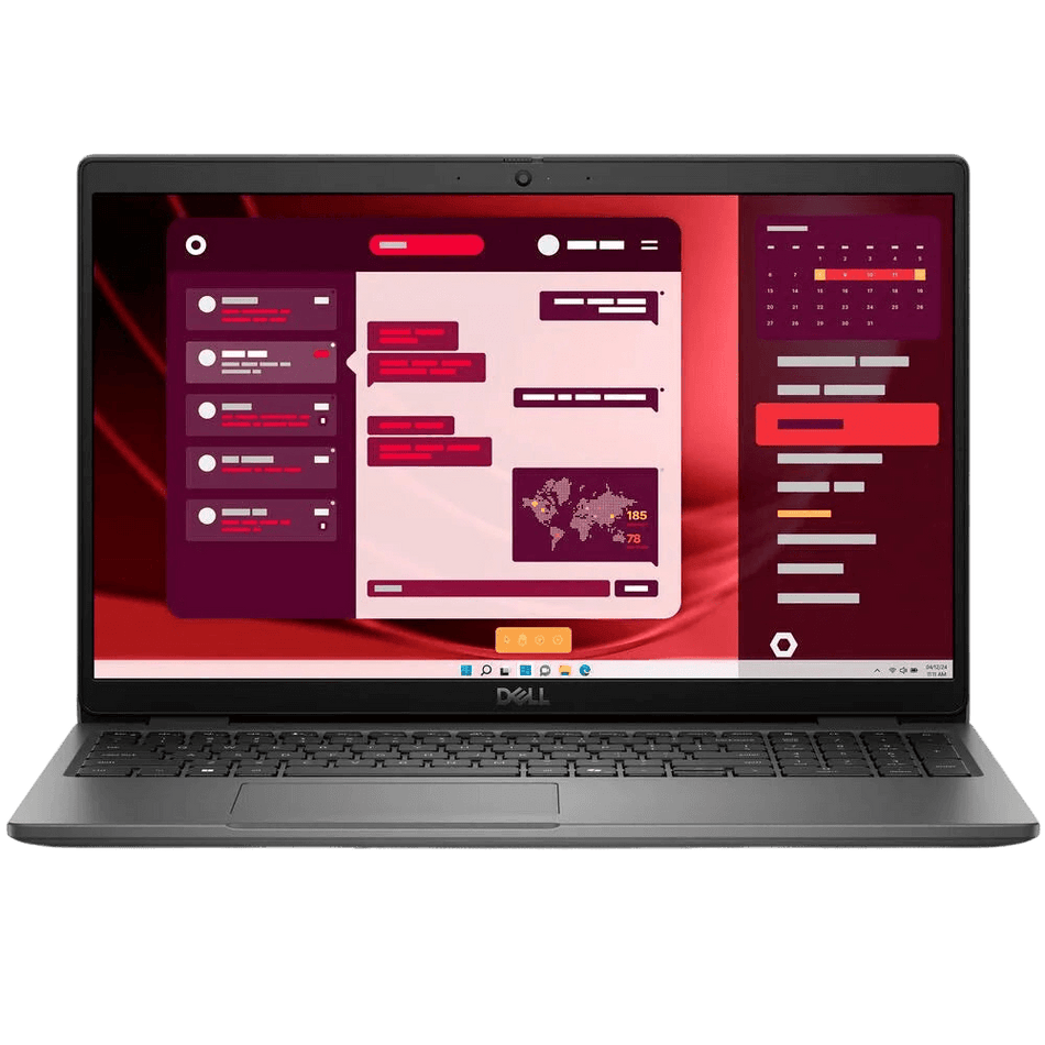 Dell CSG Latitude 3550 laptop displaying a vibrant user interface on a 15.6 inch Full HD screen.