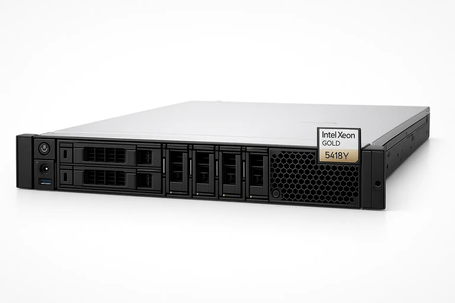 a computer server rack with multiple slots and vents, indicating it is a high-performance system.