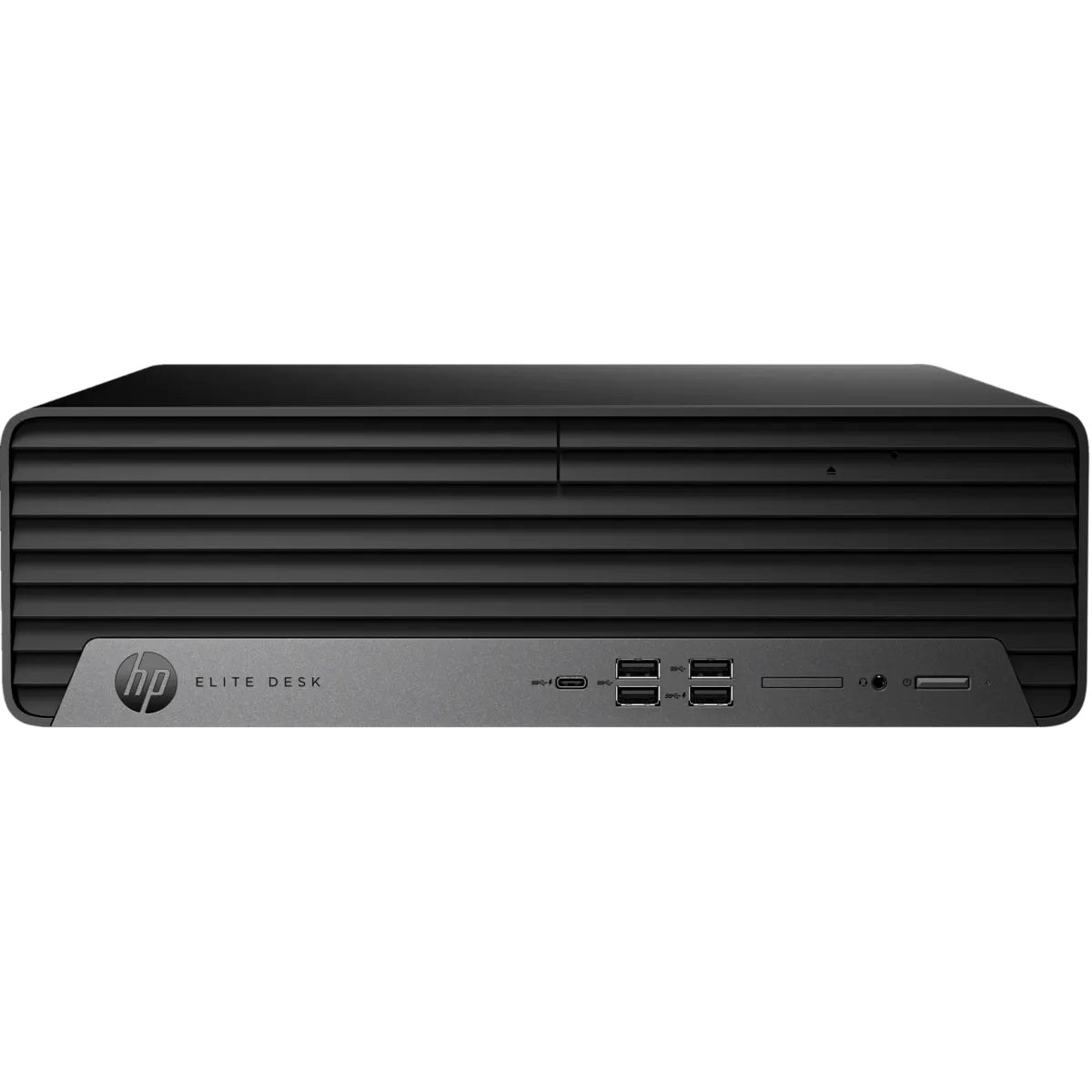 a black HP Elite Desk computer system, which is a laptop computer.