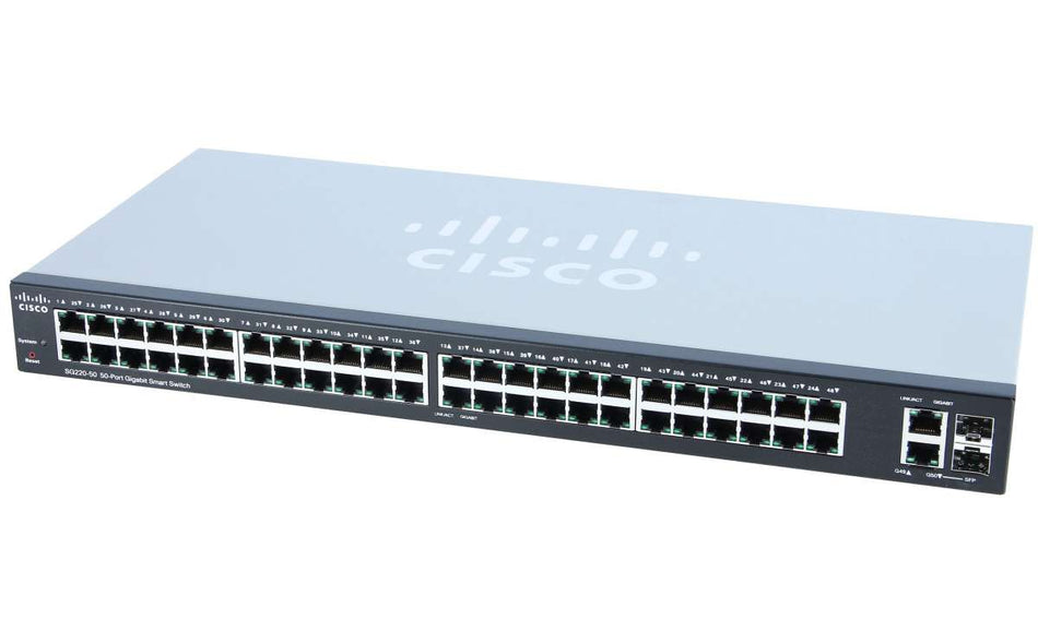 Cisco SG220-50P 50-PORT GIGABIT POE SMART SWITCH