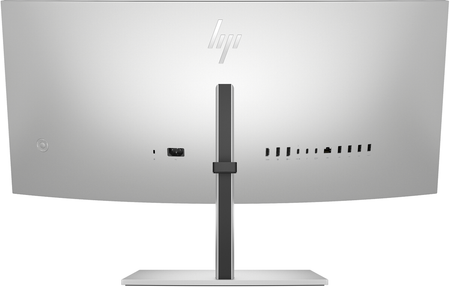 the back of a computer monitor, specifically a HP Laptop PC, with the brand logo visible.
