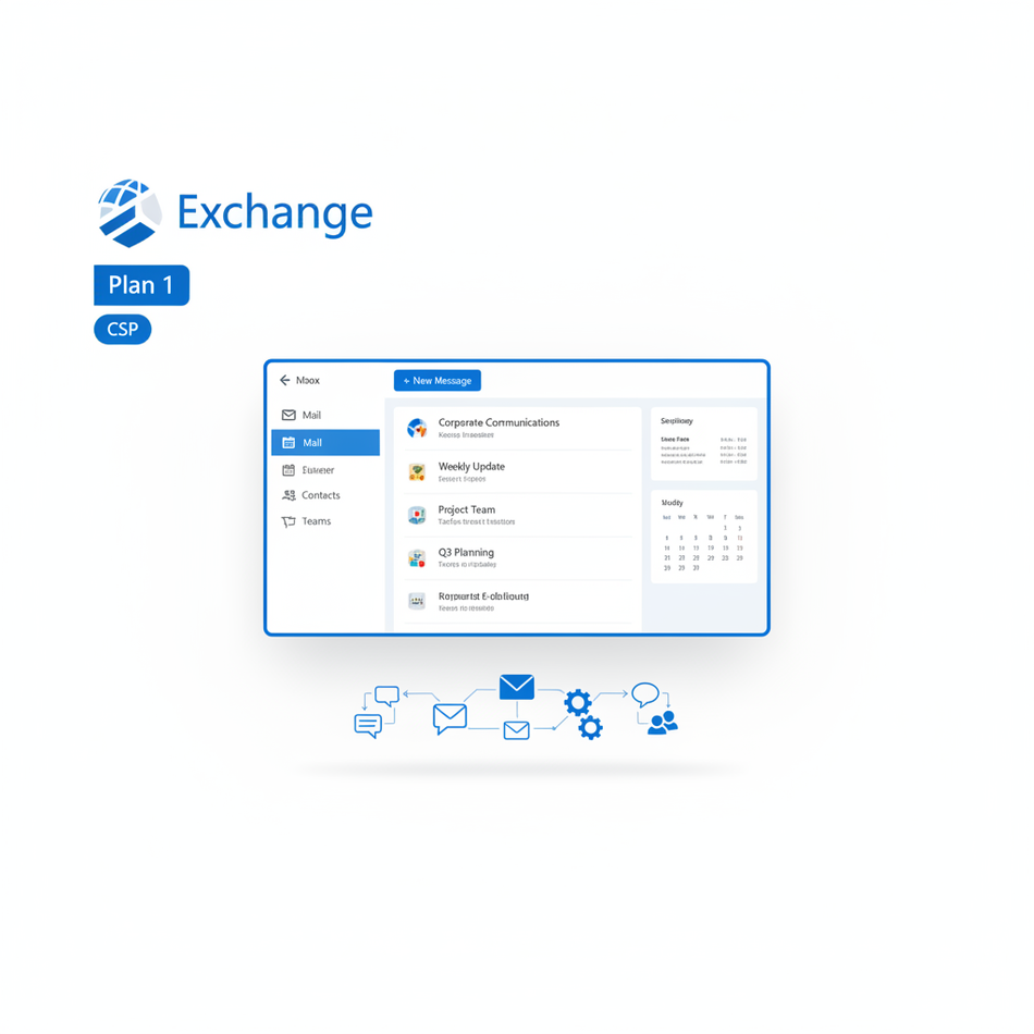 The image is a screenshot of a software interface, specifically a project management tool, with various features and options such as a mailbox, corporate communications, and a calendar.