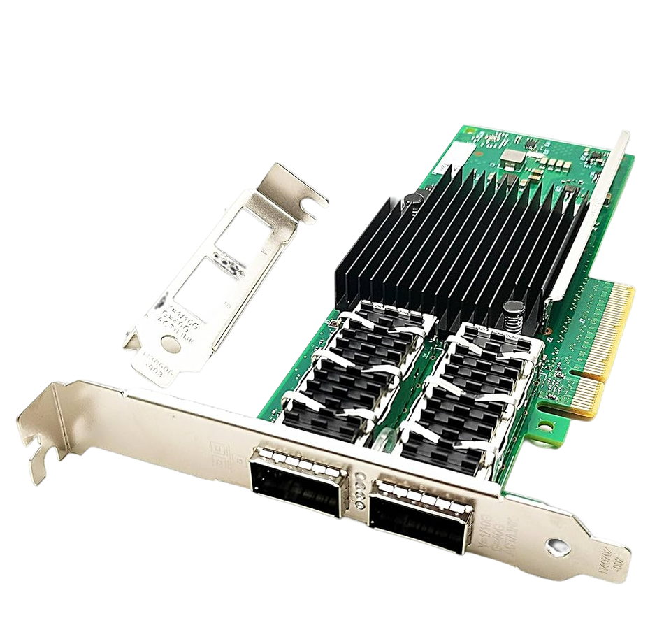a computer hardware component, likely a CPU or CPU fan, with a green circuit board and various electronic components attached to it.