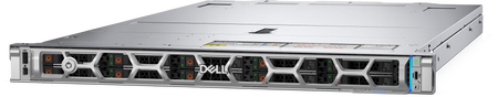 A Dell server rack with multiple cooling fans and a sleek, modern design.