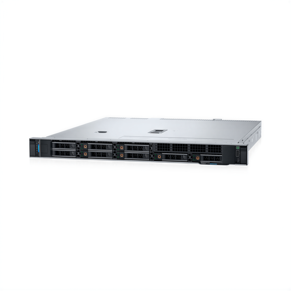 a Dell server rack with multiple racks and servers, all of which appear to be black in color.