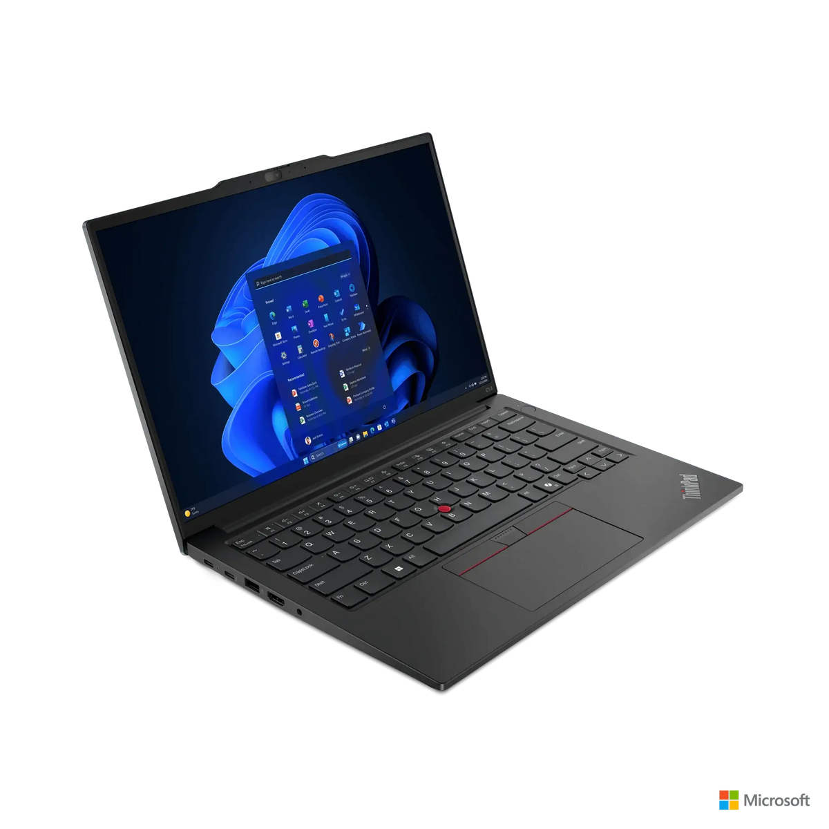 Lenovo E14 G6 laptop with Intel Core Ultra 7, 16GB RAM, 512GB SSD, running Windows 11 Pro.