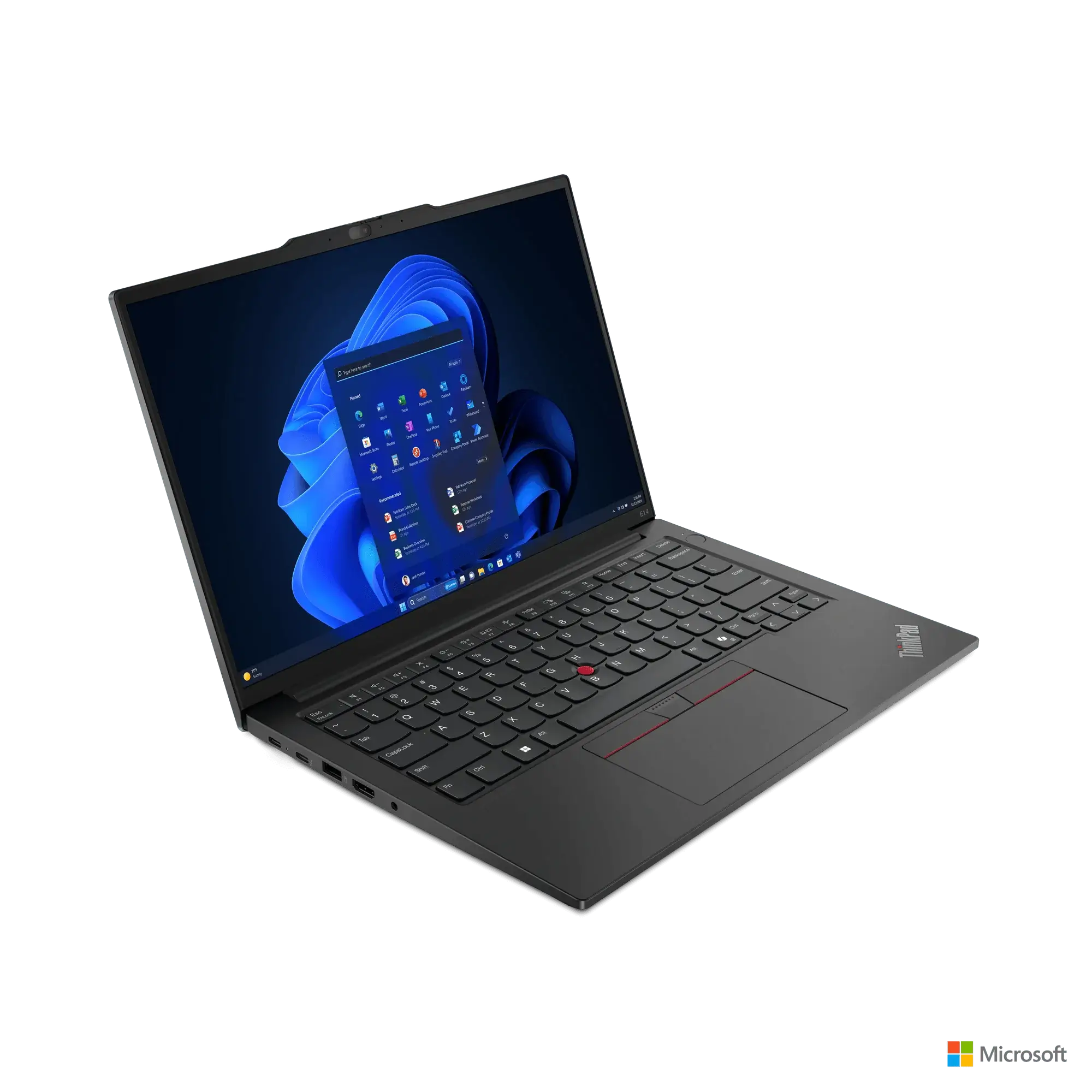 Lenovo E14 G6 laptop with Intel Core Ultra 7, 16GB RAM, 512GB SSD, running Windows 11 Pro.