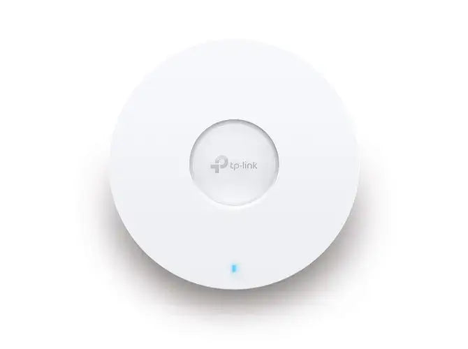 Access Point TP-Link Wi-Fi 6 AX5400 EAP670 montável em teto, design elegante e moderno.