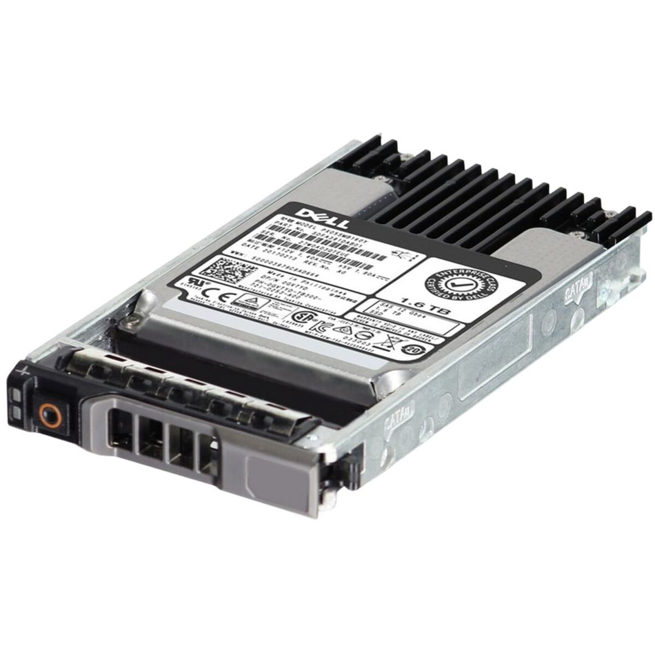 a Dell hard drive with a black and silver color scheme.