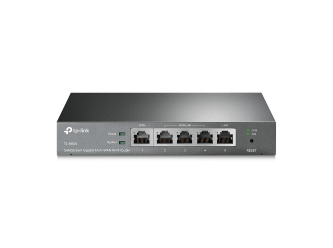 Roteador TP-LINK TL-R600VPN com múltiplas portas Ethernet e recursos de segurança avançados