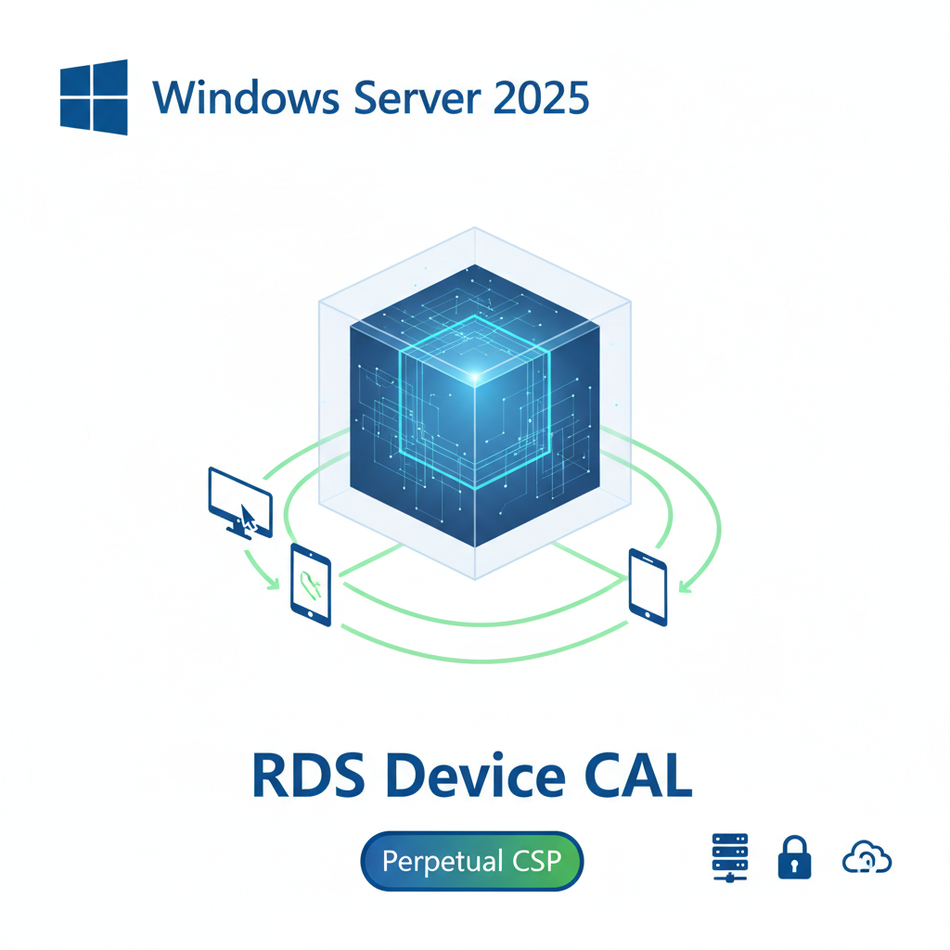 Windows Server 2025 RDS 1 Dispositivo CAL Perpétuo CSP