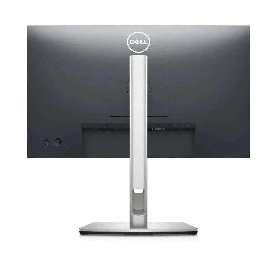 Monitor Dell E2225HSM Pro preto, com acabamento fosco e suporte prateado ajustável em altura