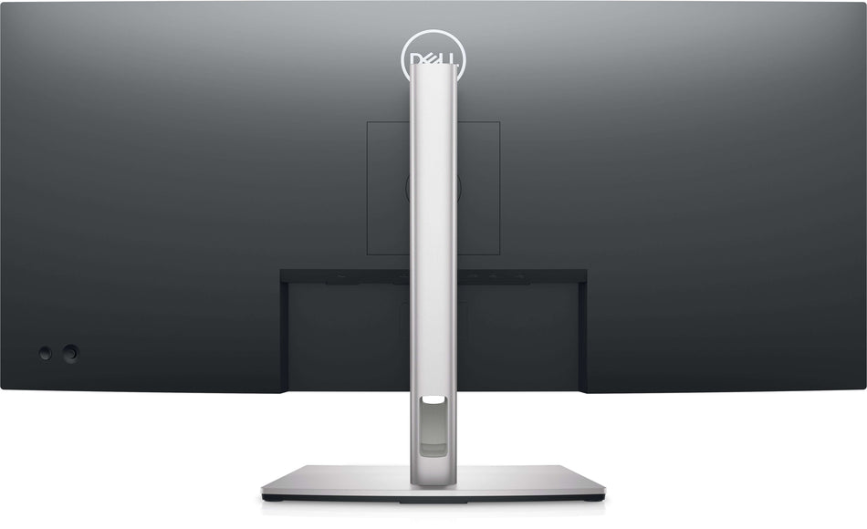 Rear view of Dell CSG P3424WE 34" UltraSharp monitor showcasing sleek design and ergonomic stand.