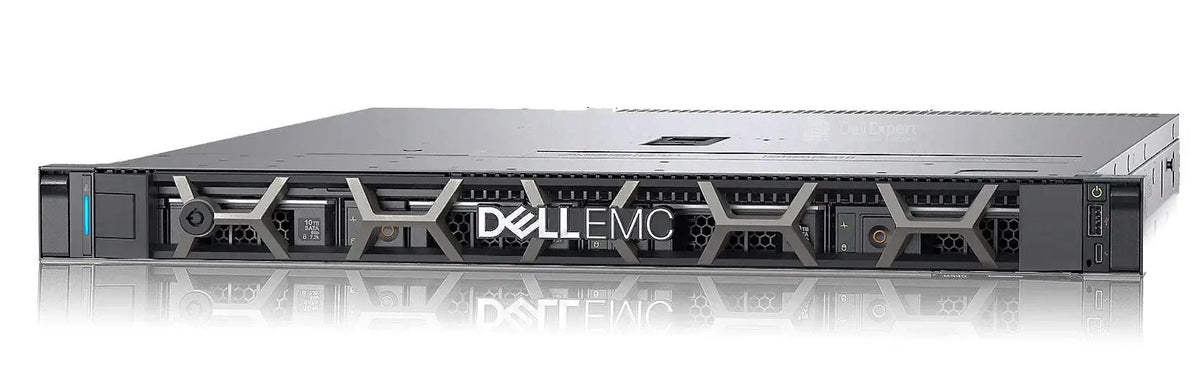 Servidor Dell R360 com design frontal, equipado com Intel Xeon E-2468 e armazenamento SAS.