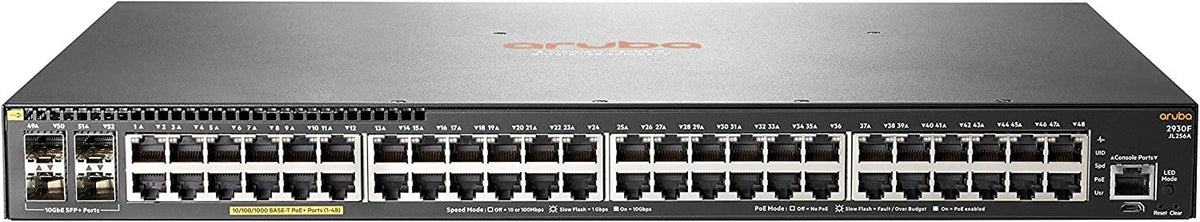 Switch HPE Aruba 2930F 48G PoE + 4SFP+ (370W) JL256A I - I.T. Computers